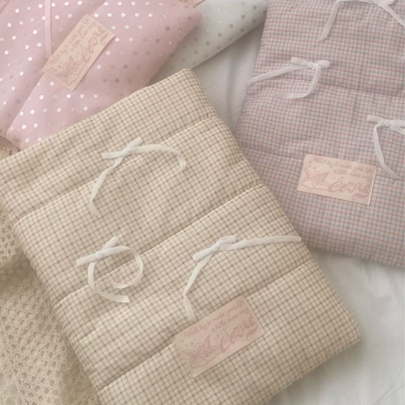 Pillow Notebook Pouch_check beige