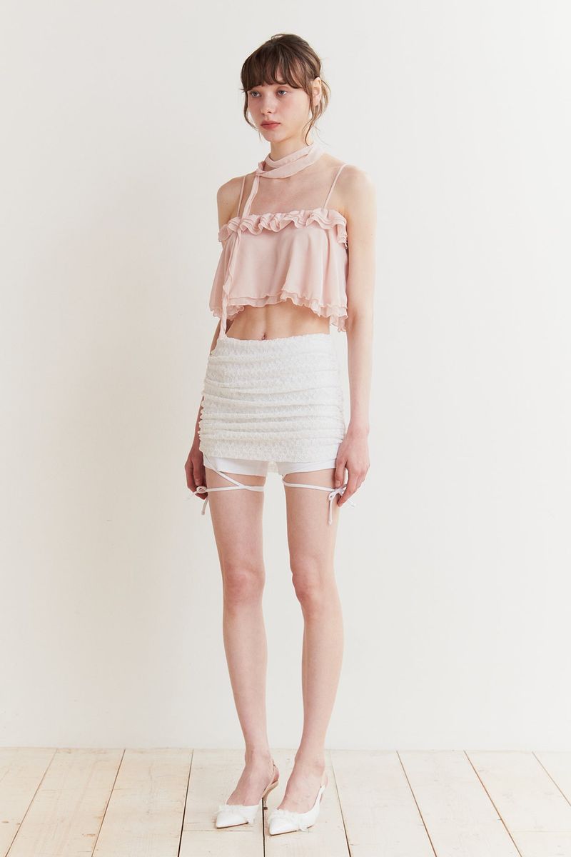BELLA SKIRT PANTS white