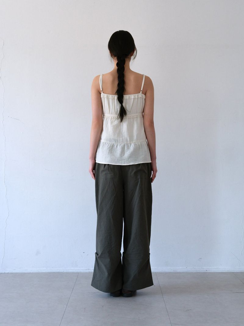 Boho Shirring Sleeveless (Ivory)