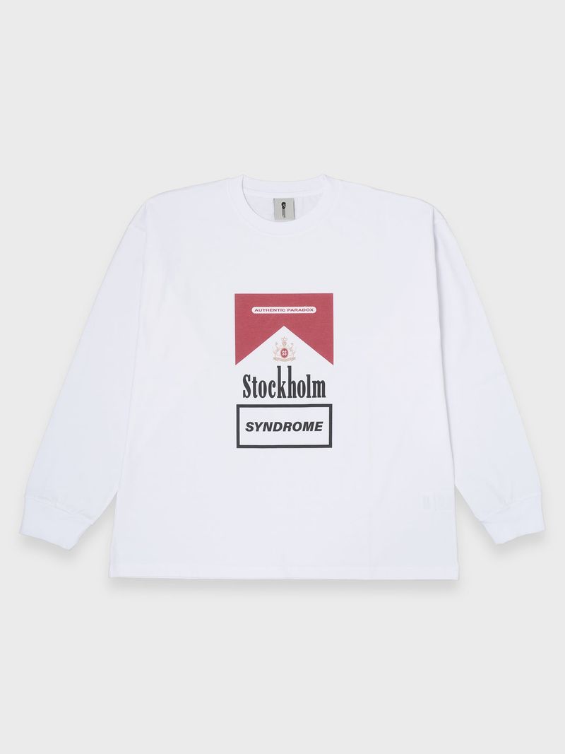 stockholm syndrome（ストックホルムシンドローム）の「CIGARETTE LS TEE - WHITE（Tops）」