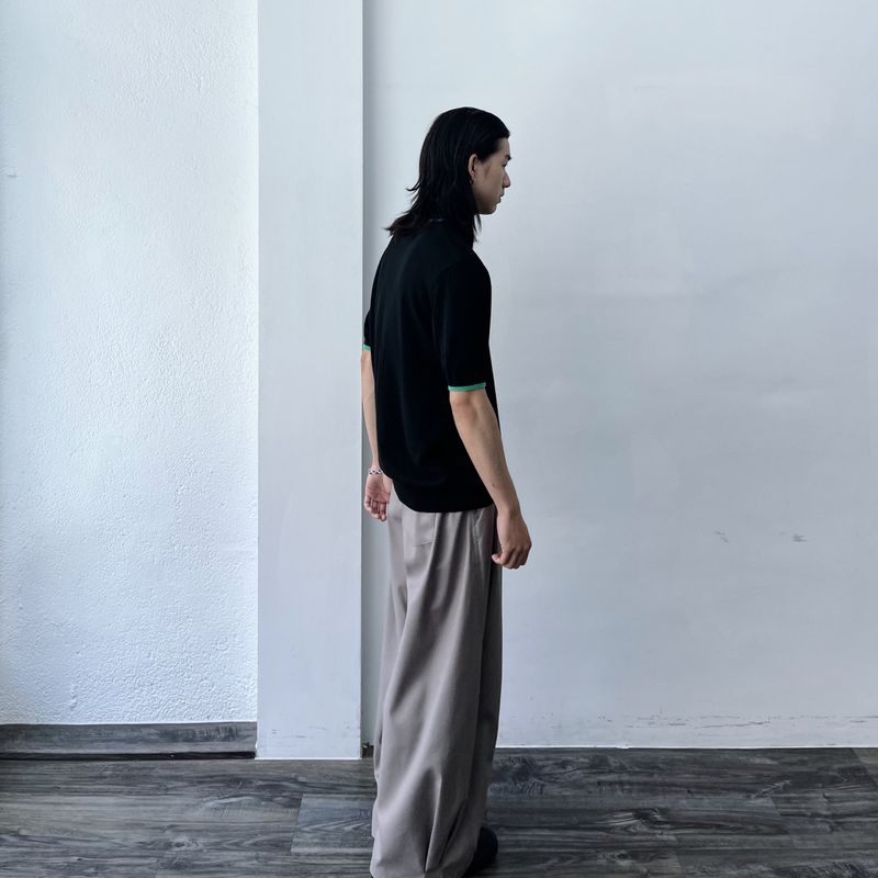 Tonal Trim Knit Top