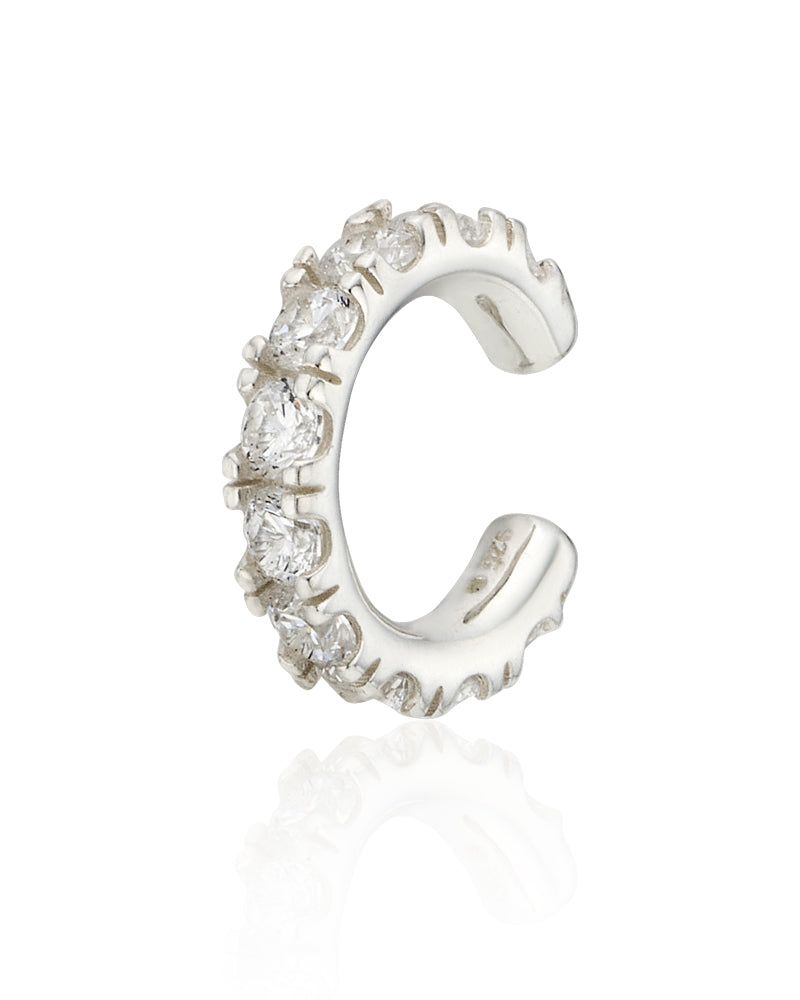 [White Gold] Twinkle Cubic Ear Cuff