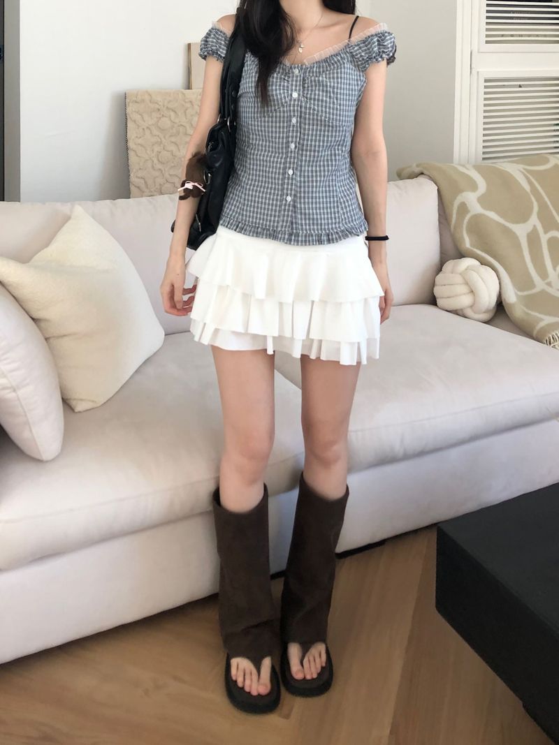 Roman Cancan mini skirt (2 colors)