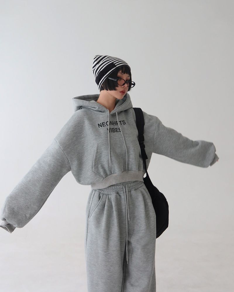 Vibe napping hoodie & long pants two-piece set