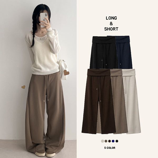 hijjoo（ハイチュー）の「Side Shirring Blossom Folding Banding Pants (5 colors)（Pants）」