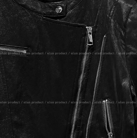 Dock Unbalance Zipper Crop Leather Jacket