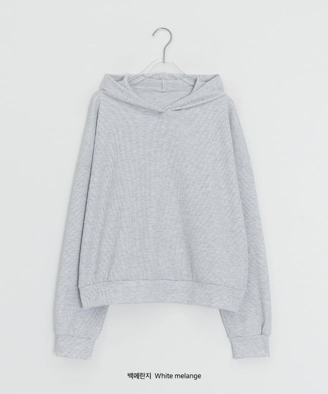 Felpa Waffle Over Hoodie
