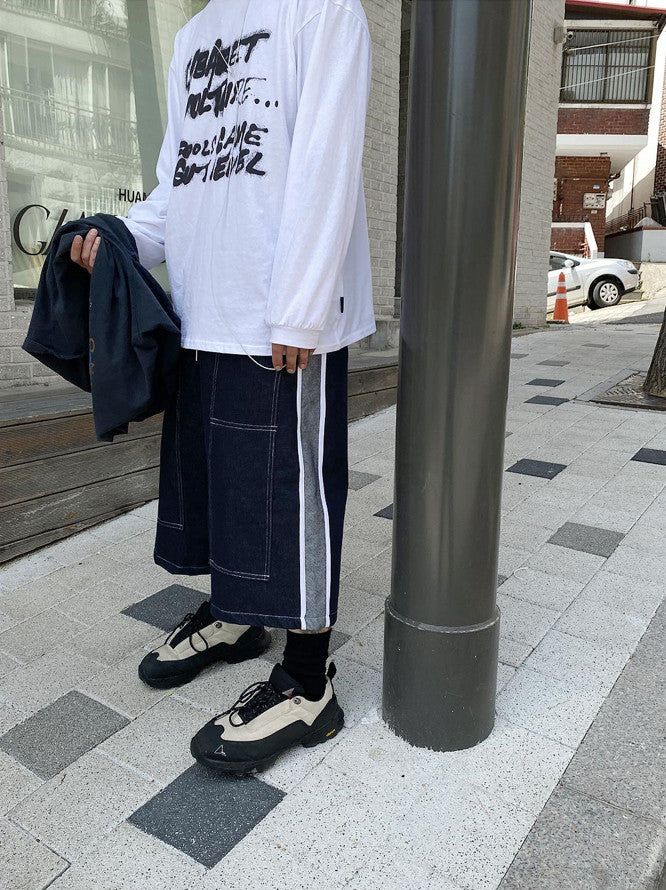 No.0730 C denim reverse 7 SHORTS