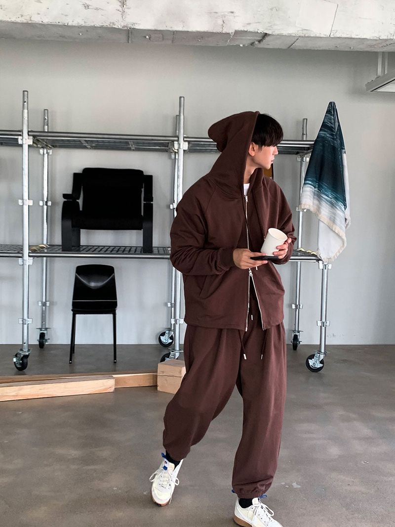 ASCLO Heavy Crop Hood Zip Up (3color)