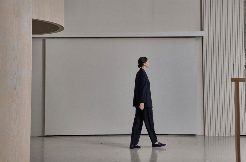 WOOL TWILL SETUP JACKET_NAVY