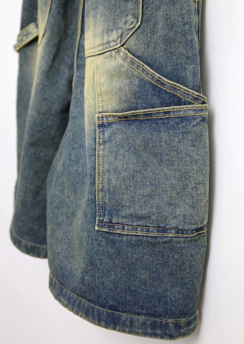 Dirty Wash Bermuda Denim pants