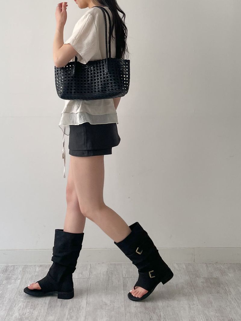 INCHANT ME（インチャントミー）の「Two-buckle open-toe flip-flop boots（Shoes）」