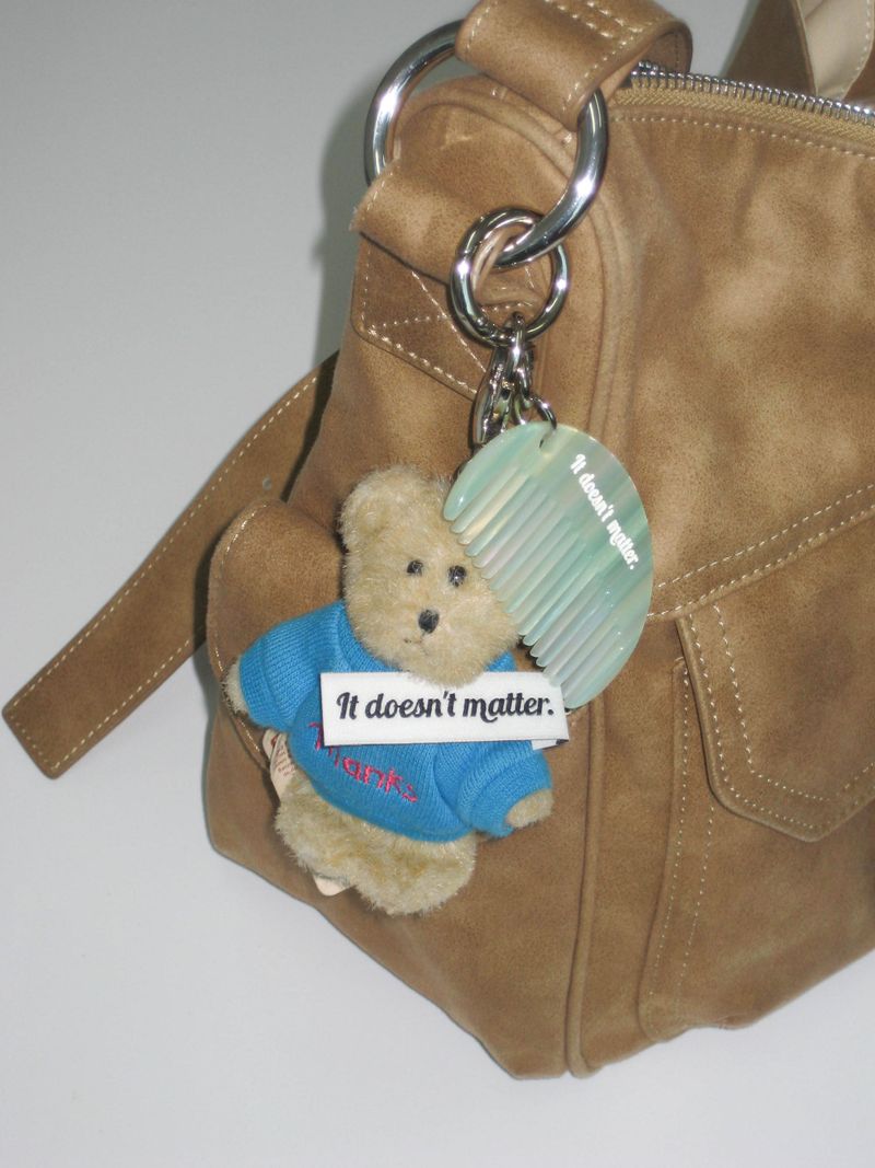 [2 way] Veining comb bagcharm (Green)