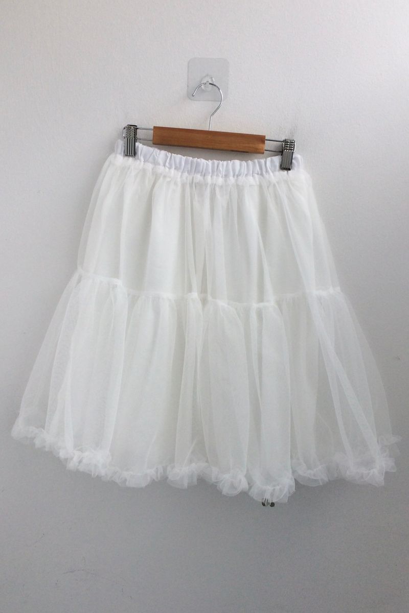 soft shirring frill skirt