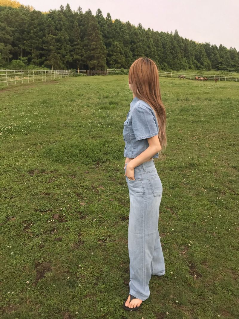 Horizon denim set up shirt