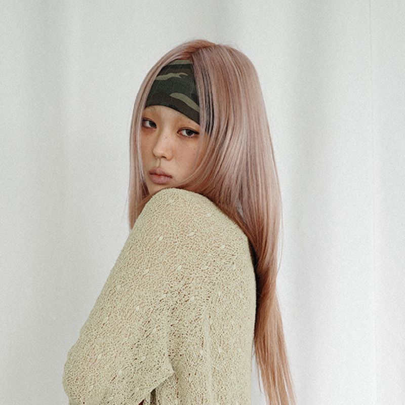 Net Raglan Knit Sleeve (yellowish green)