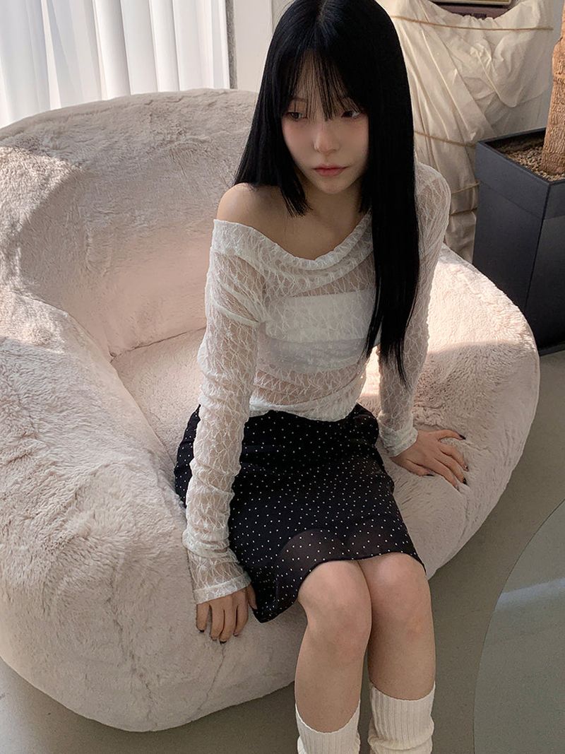 LACE DRAPE LONG SLEEVE (2C)