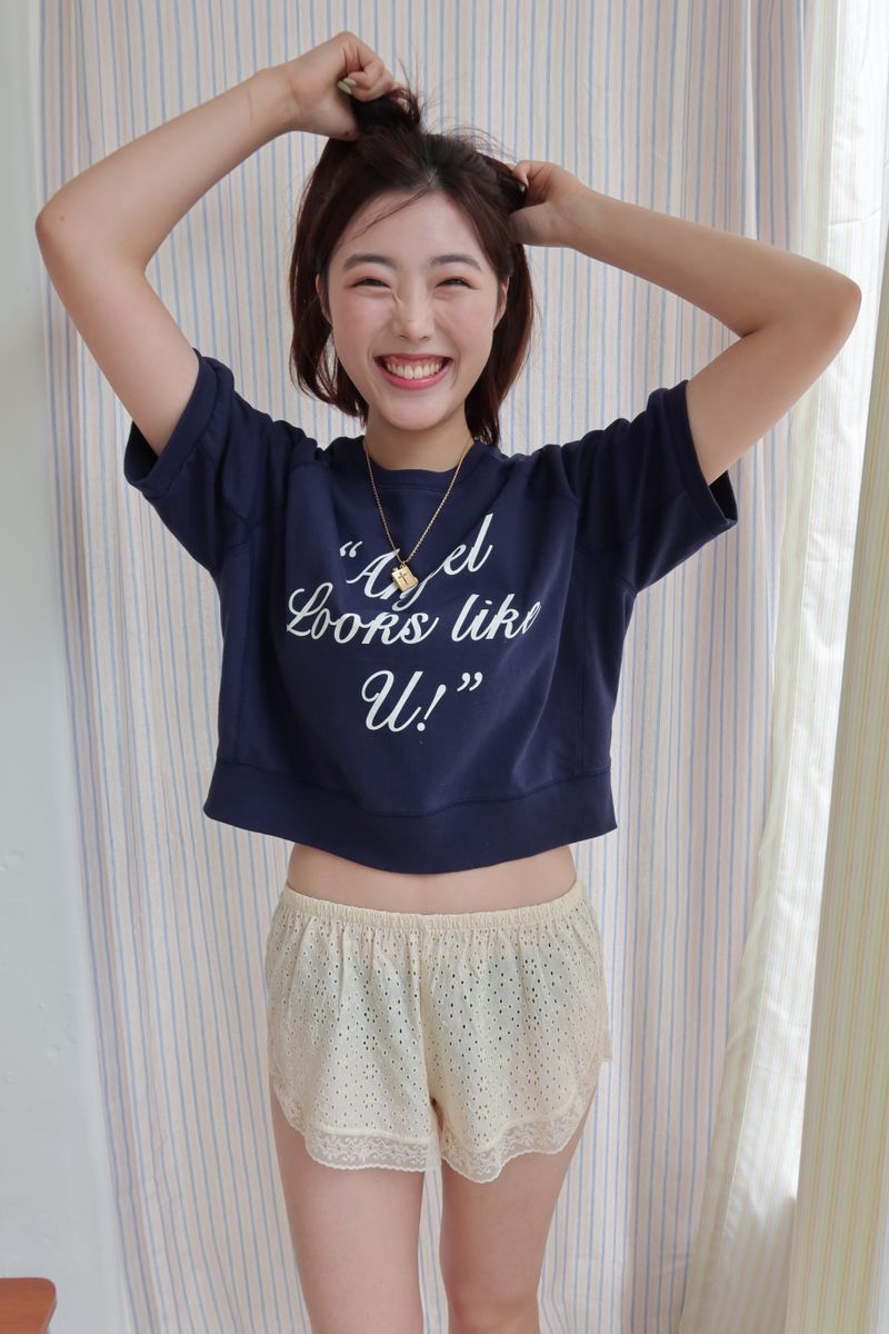 "Angel looks like u!" summer sweatshirts [navy]