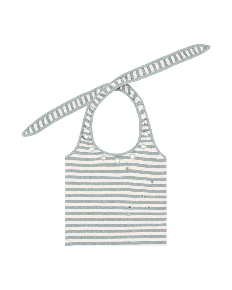 aldiyouu（アルディユー）の「Striped Eyelet halterneck sleeveless (Gray)（Tops）」