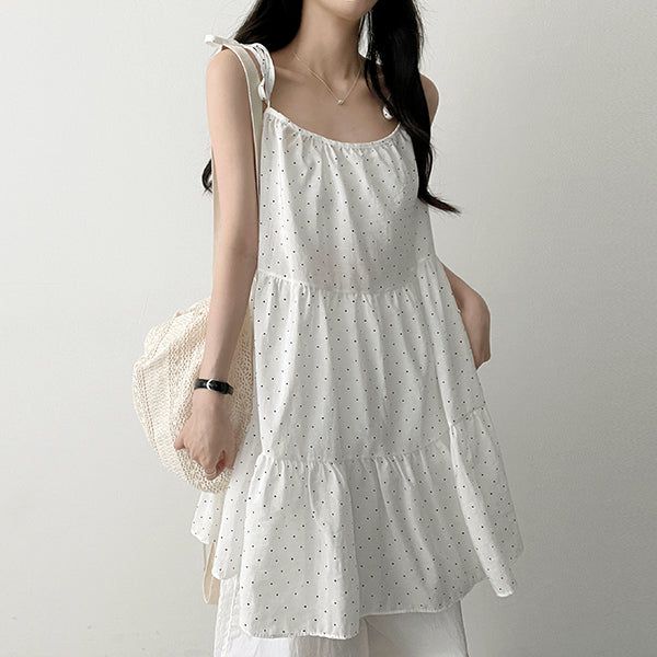 Longs Ribbon String Dot Cancan Dress
