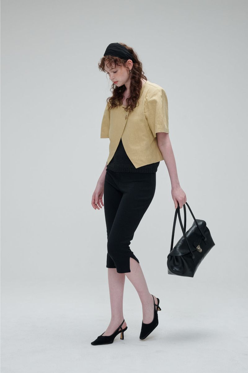 MADE_Arc Flap Long Handle Bag / BLACK
