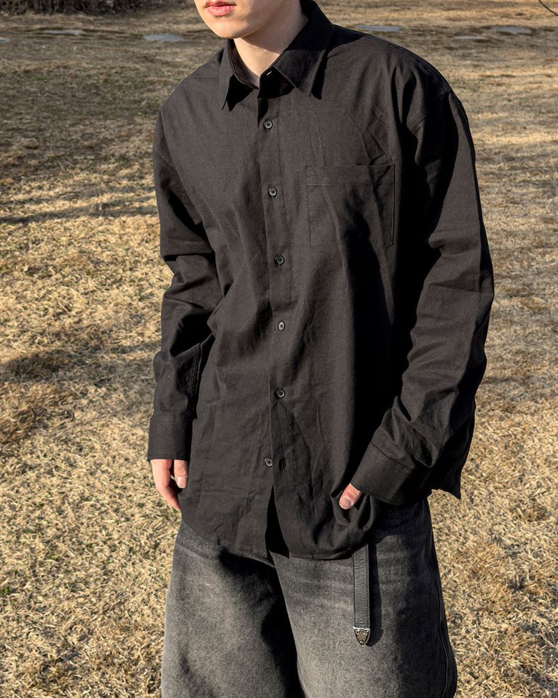 Formal Cotton Washed Oversized Shirt