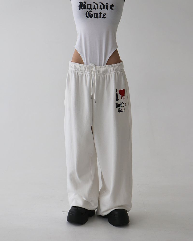 I Love Jogger Wide Pants