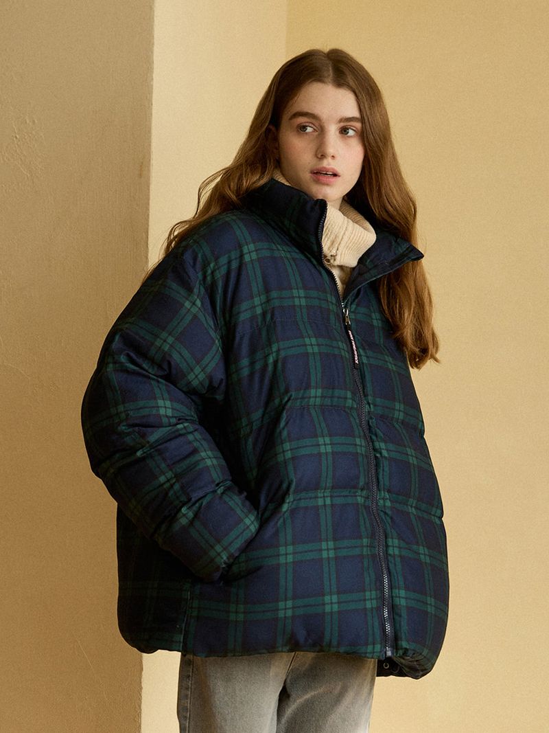 PINK PINEAPPLE（ピンクパイナップル）の「FLANNEL CHECK PUFFER（Jackets/Outerwear）」