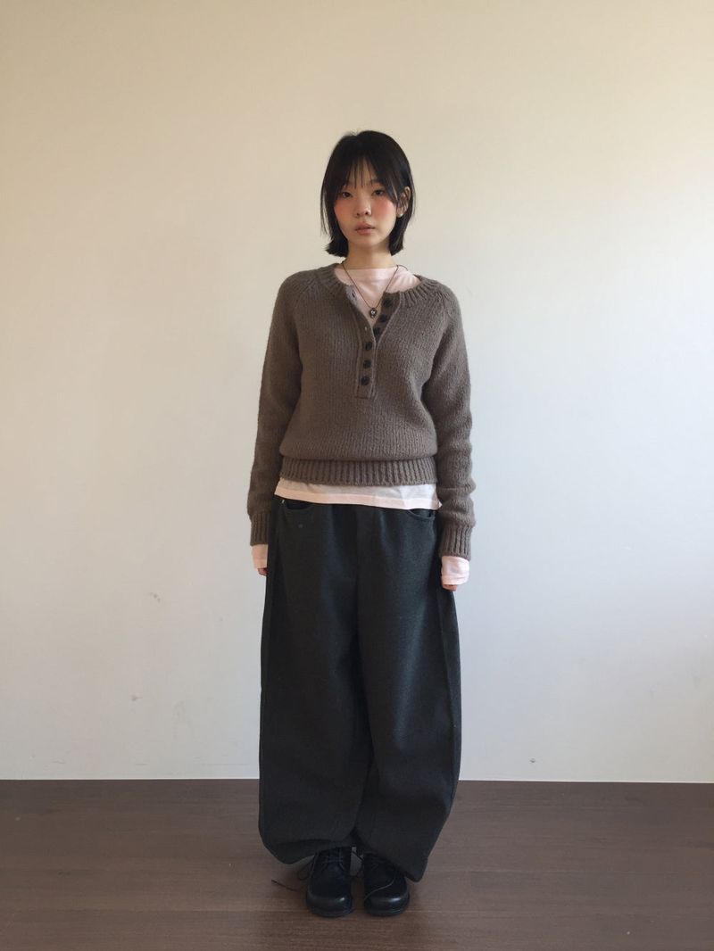 Lambswool alpaca knit (4color)