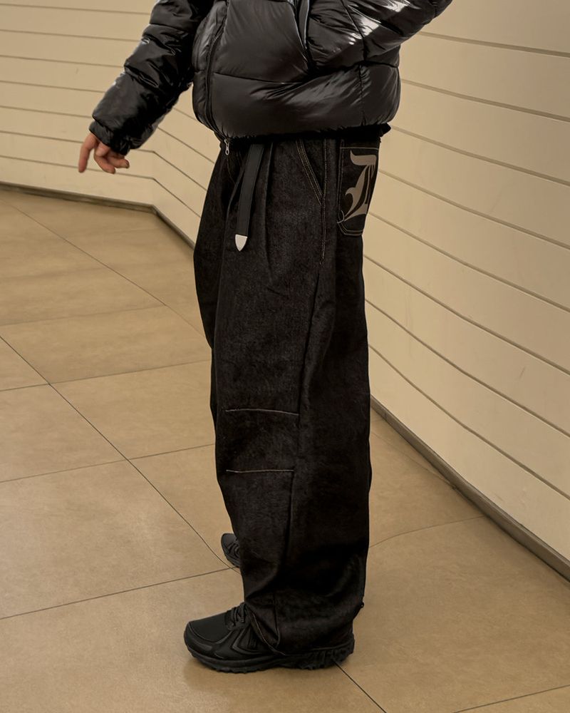 Prime nine wide denim pants
