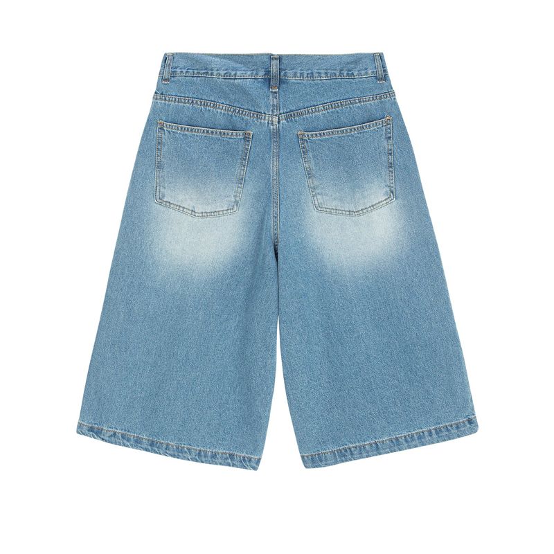 Fire Rose Bermuda Denim Pants Blue