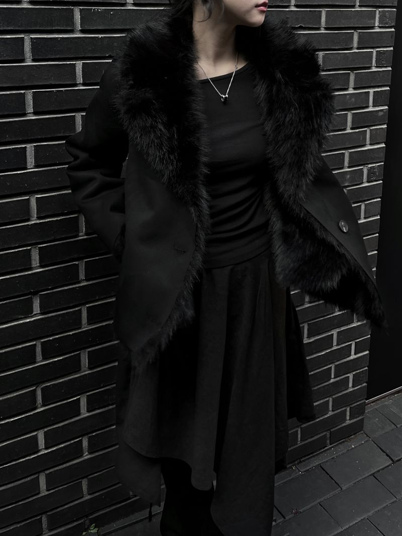 reversible fur mustang jacket (2color)