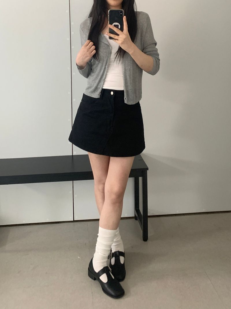 Enzo A-line Mini Skirt