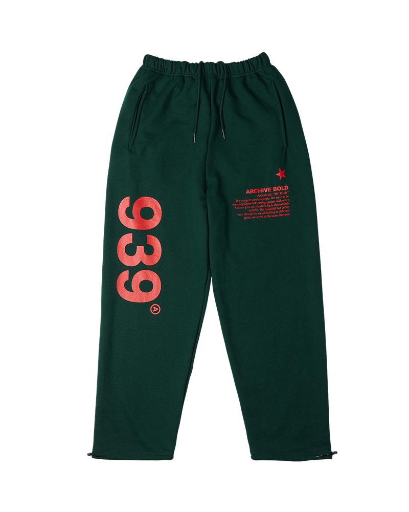 939 LOGO SWEAT PANTS (DEEP GREEN)