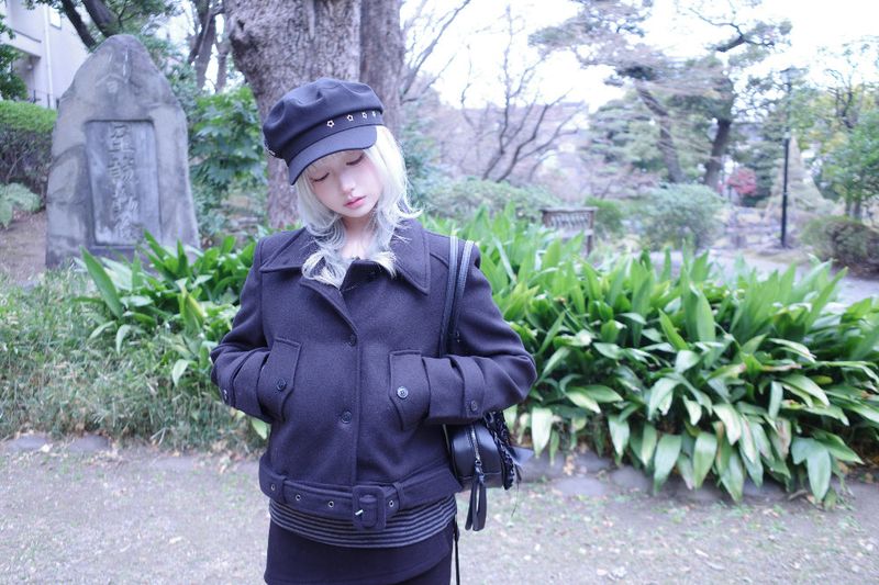 Zero belt short coat (2color)