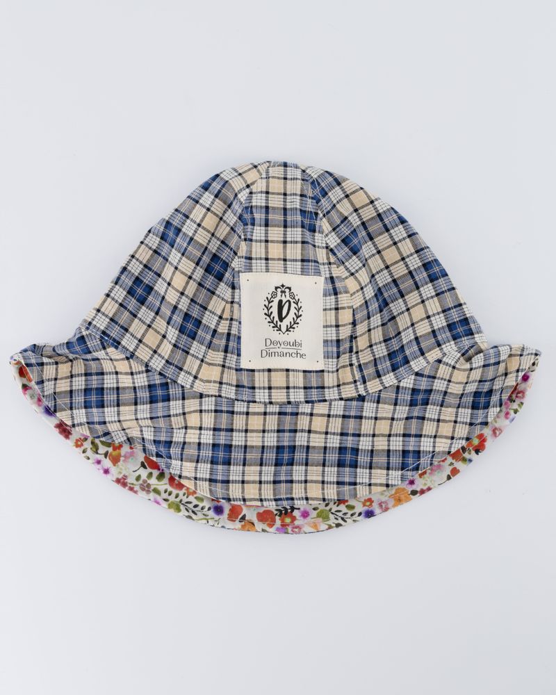 【MADE】Doyoubi Dimanche reversible flower checkered flower bucket hat