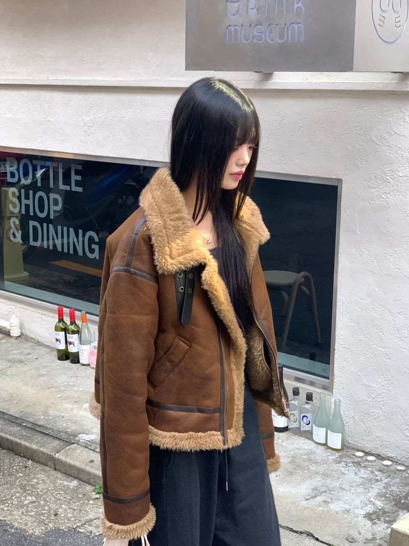 [MADE] Raven leather buckle mustang jacket