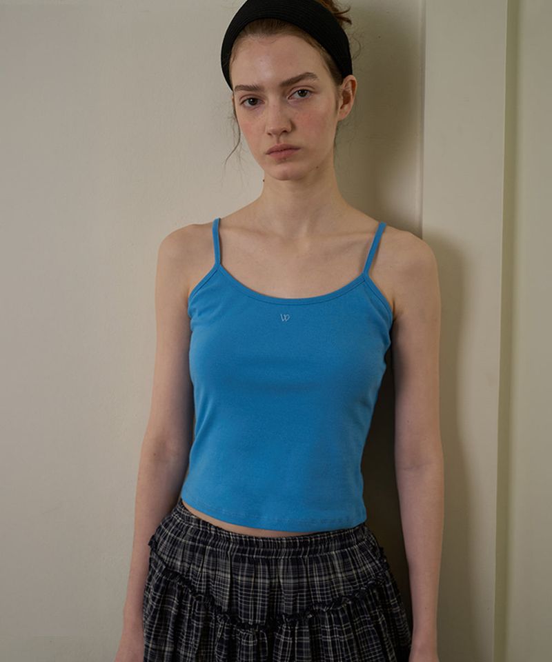 WITHOUTSUMMER（ウィズアウトサマー）の「Base logo sleeveless_blue（Tops）」