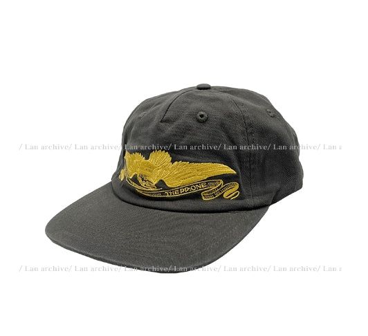 Gold stitch camp cap