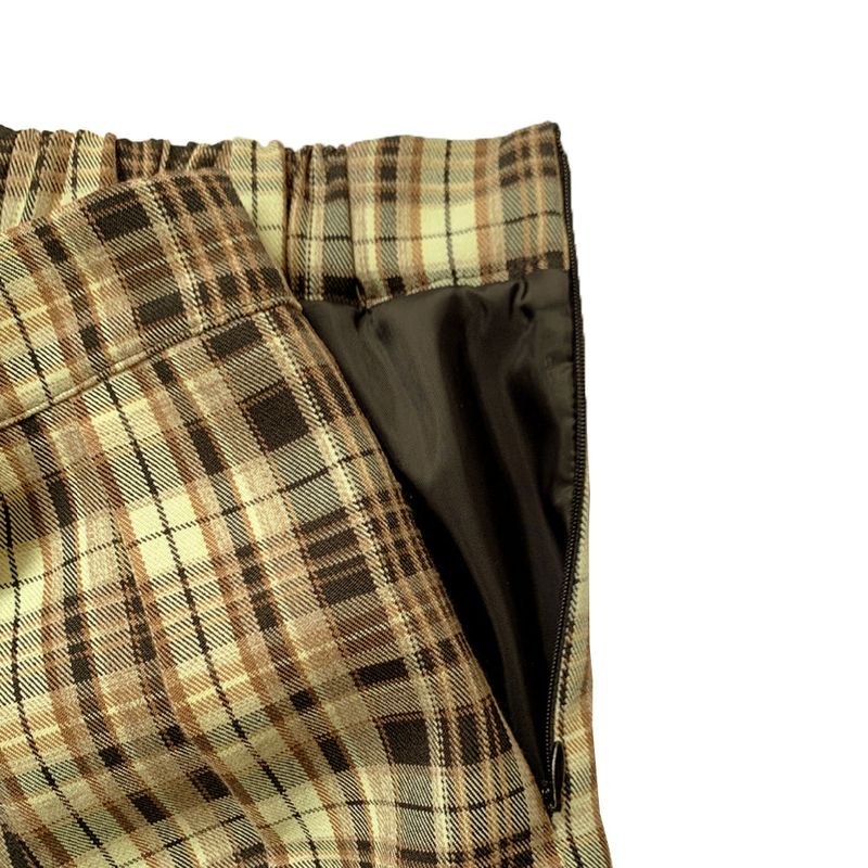 Check Pleated Skirt (black)