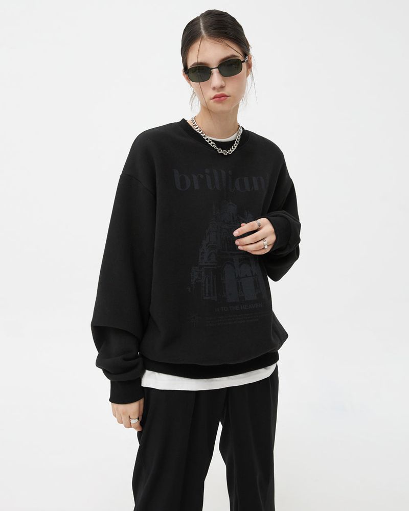 BRILLIANT CASTLE SWEATSHIRT-BLACK