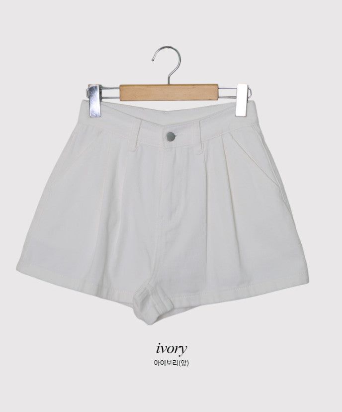 Two Pintuck Cotton Shorts (3color)
