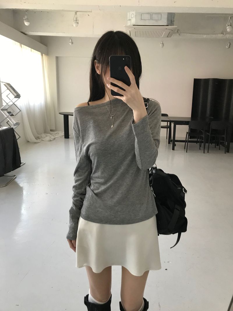 satin flare mini skirt (3 colors)