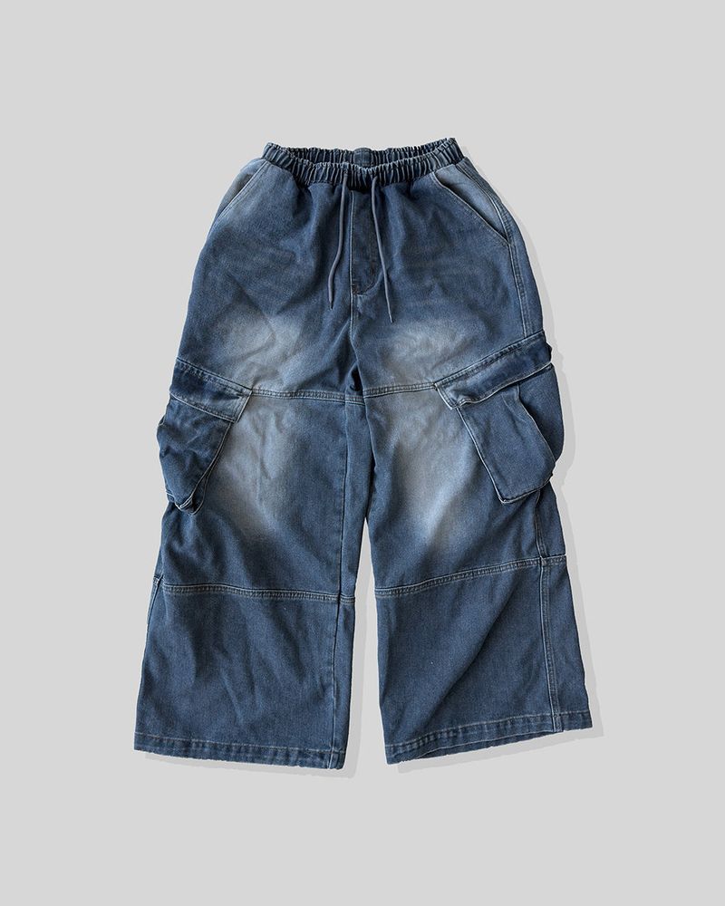 Mader Cut Cargo Denim Pants