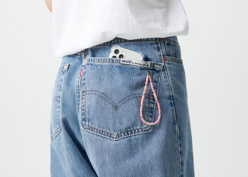 PINK SHELL PHONE STRAP