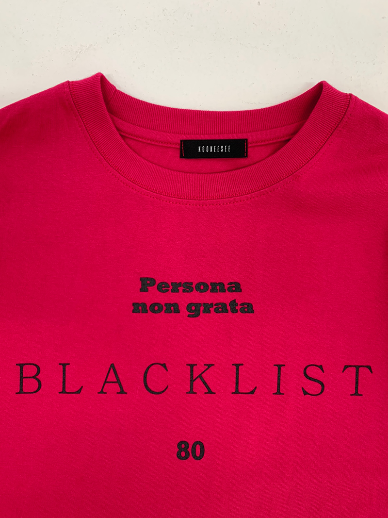 Blacklist lettering Layered tee (Red/Brown)