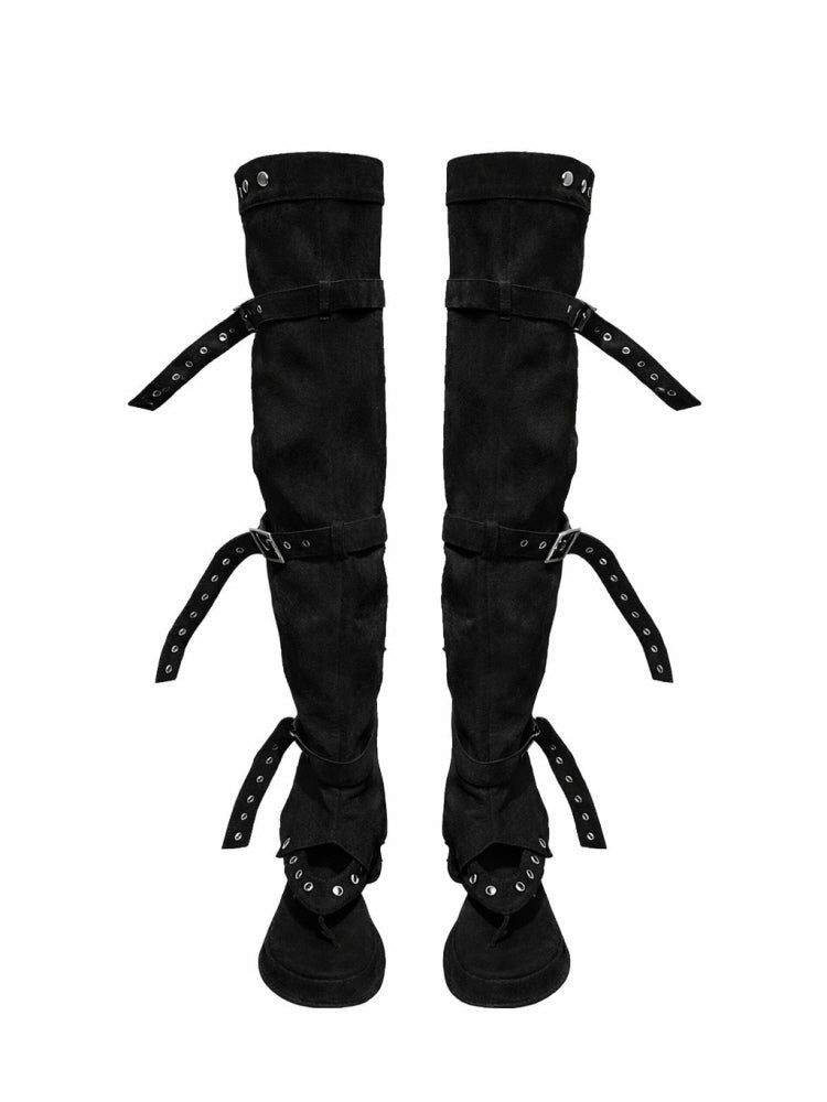 TOE-POST THIGH HIGH BOOTS