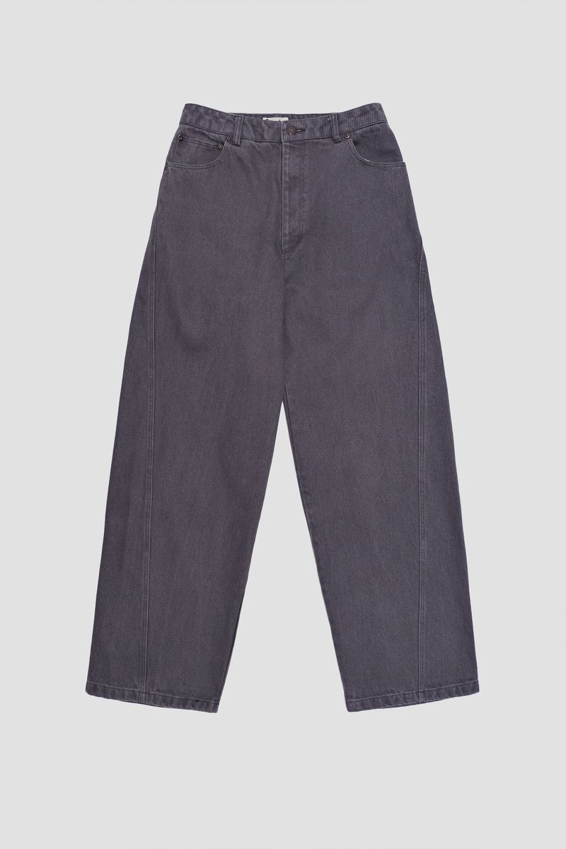 Washed straight leg pants, Ash purple