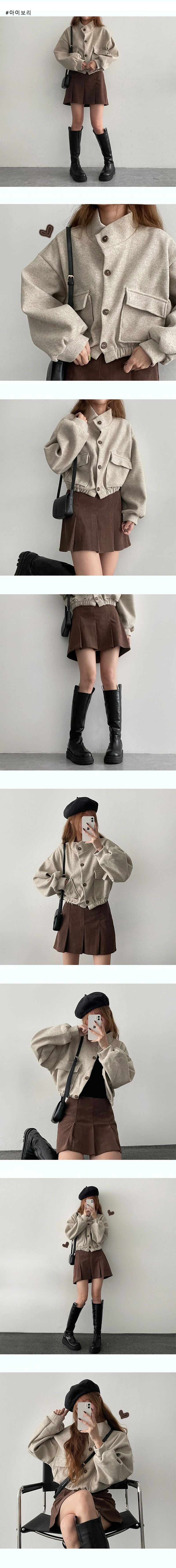 Soppy Cropped High Neck Jacket