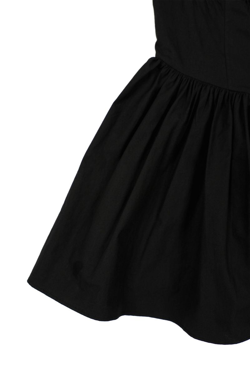 Merry Mini Shirring Dress [Black]